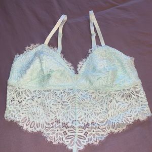 aerie light blue lace bralette